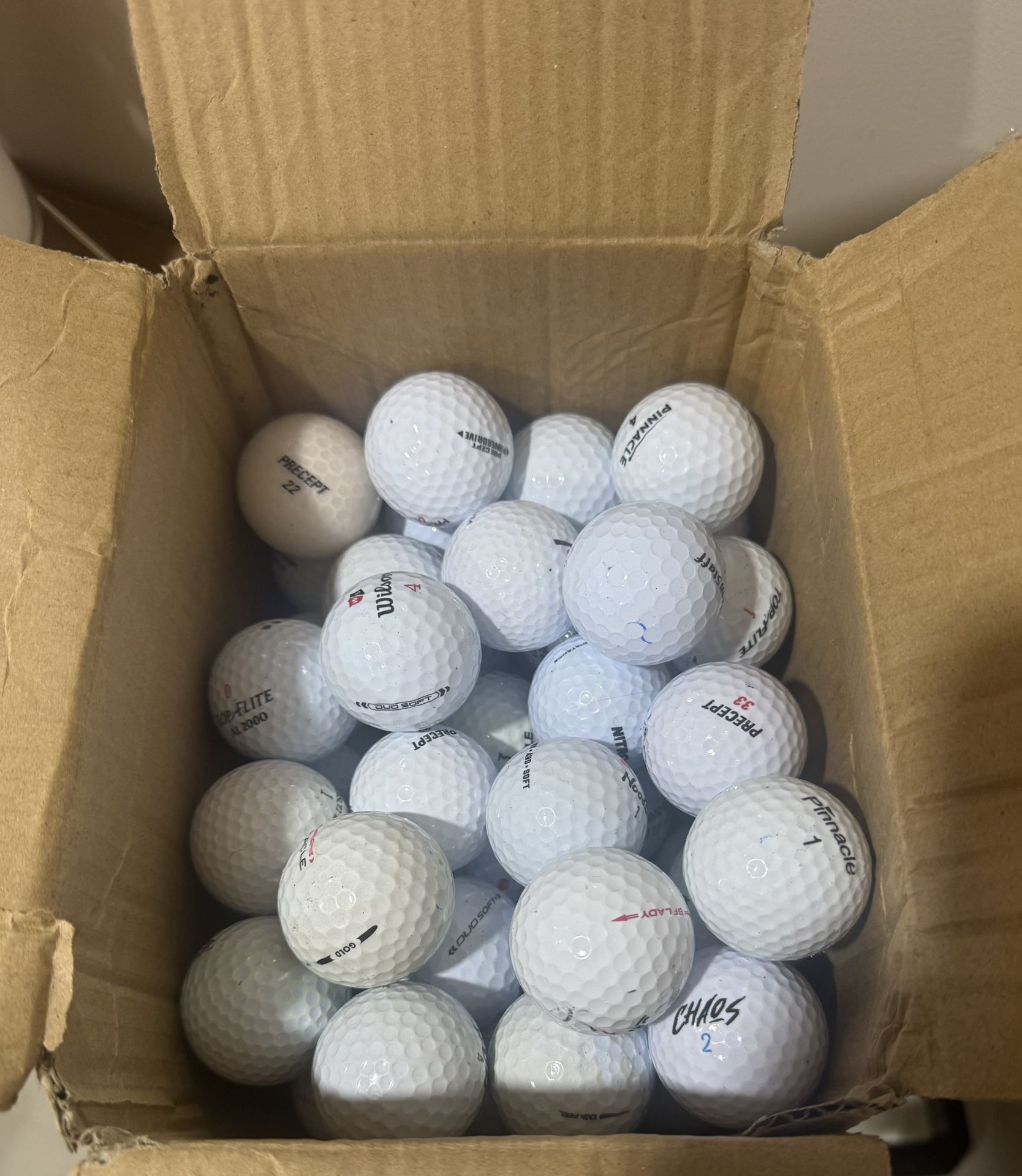 Lot Of 100 Mixed Used Golf Balls