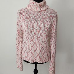 Guess Pink Tones Turtleneck Acrylic Sweater Size XL