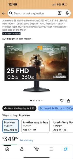 Gaming monitor