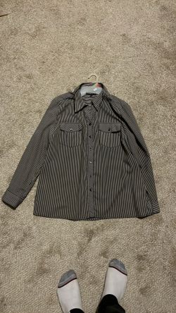 Longsleeve White and Black Striped shirt