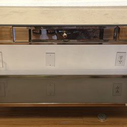Modern Gold Mirrored Console Table Entry Table with drawer storage