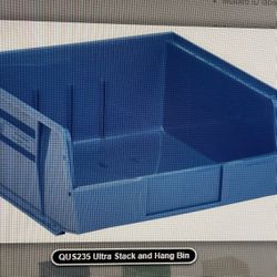 Blue Stack And Hang Bin 10-7/8 X 11 X 5”