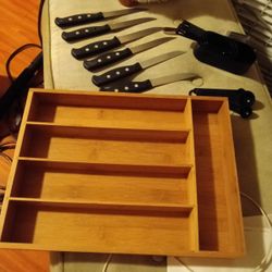 Kitchen Knife Set And Utensil Holder