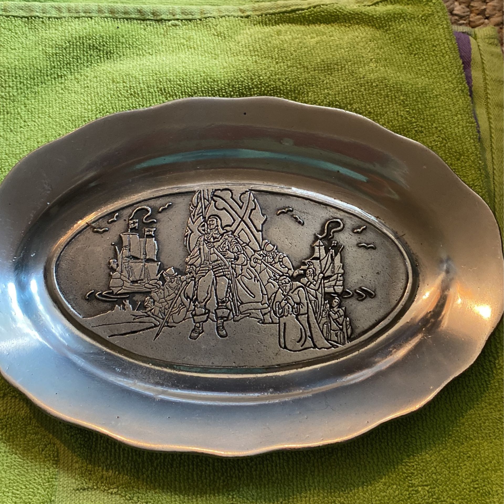 Nautical Pewter Plate