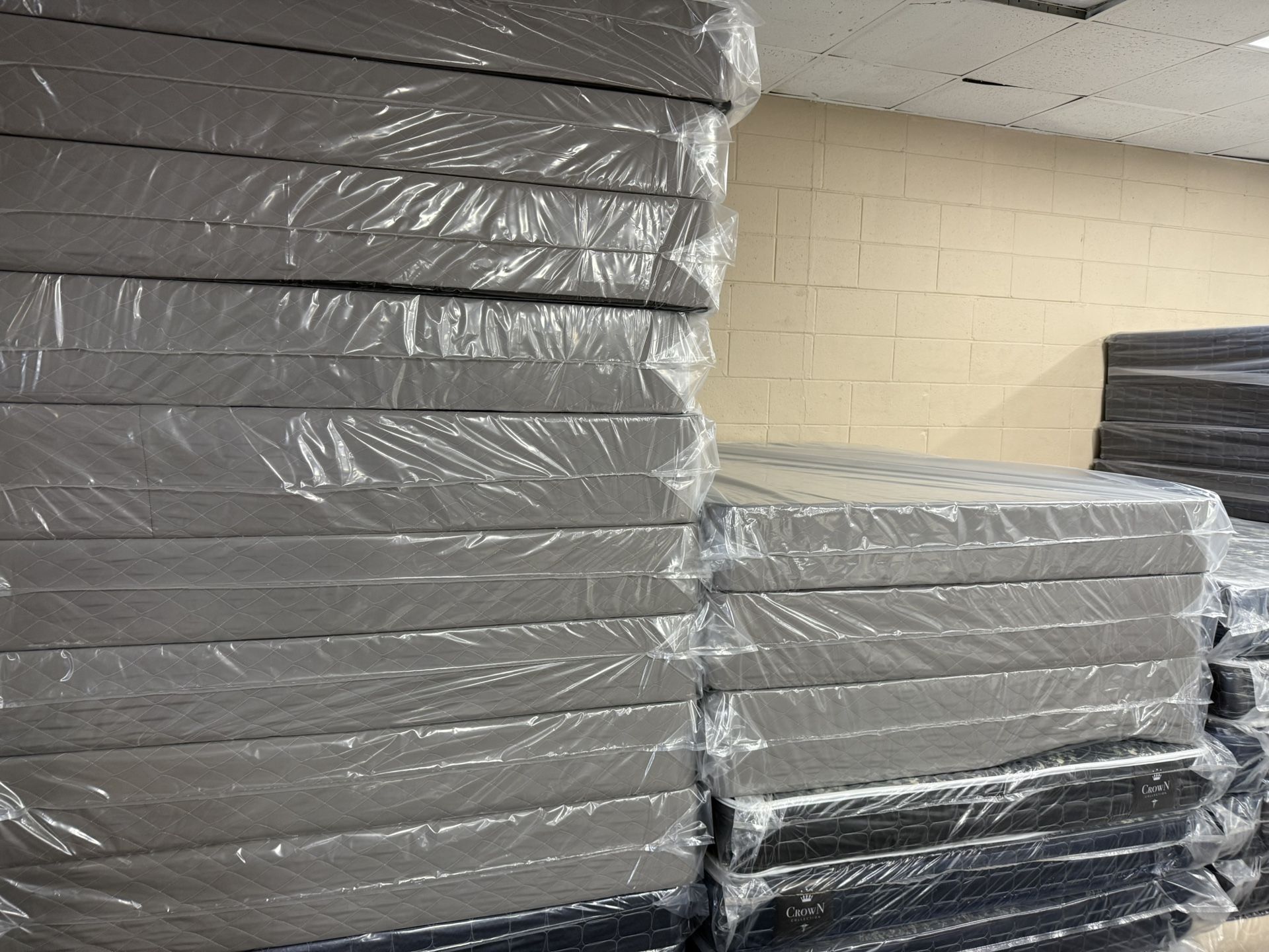 GRAY BOX SPRINGS FOR MATTRESS: TWIN $50 FULL $60 QUEEN $70 KING $80 