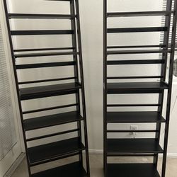 Identical Ladder Shelves 