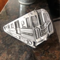 Vintage NJ Path Train / Subway Belt Buckle