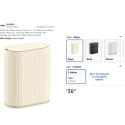 Brand new ELPHECO 2 Gallon Sensor Trash Can - 7.5L Waterproof Motion Sensor Trash Can, Automatic Bathroom Trash Bin, Slim Garbage Can, Bathroom, Offic