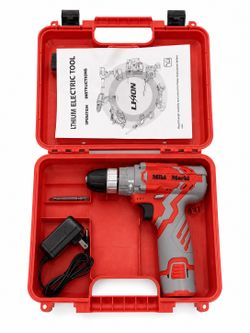 12V Cordless Drill,Electric Power Drill Set with Two 2.0Ah Batteries & Charger