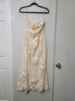 Wedding guest/ cocktail dress yellow