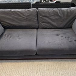 Gray Deep Cushion Loveseat Couch