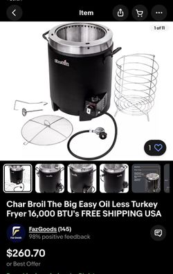 Charbroil Big Easy No Oil Fryer