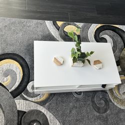 LED Coffee Table And Rug 