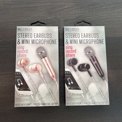 Stereo Earbuds & Mini Microphone