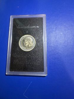 1974 Eisenhower Silver Dollar in Display Case
