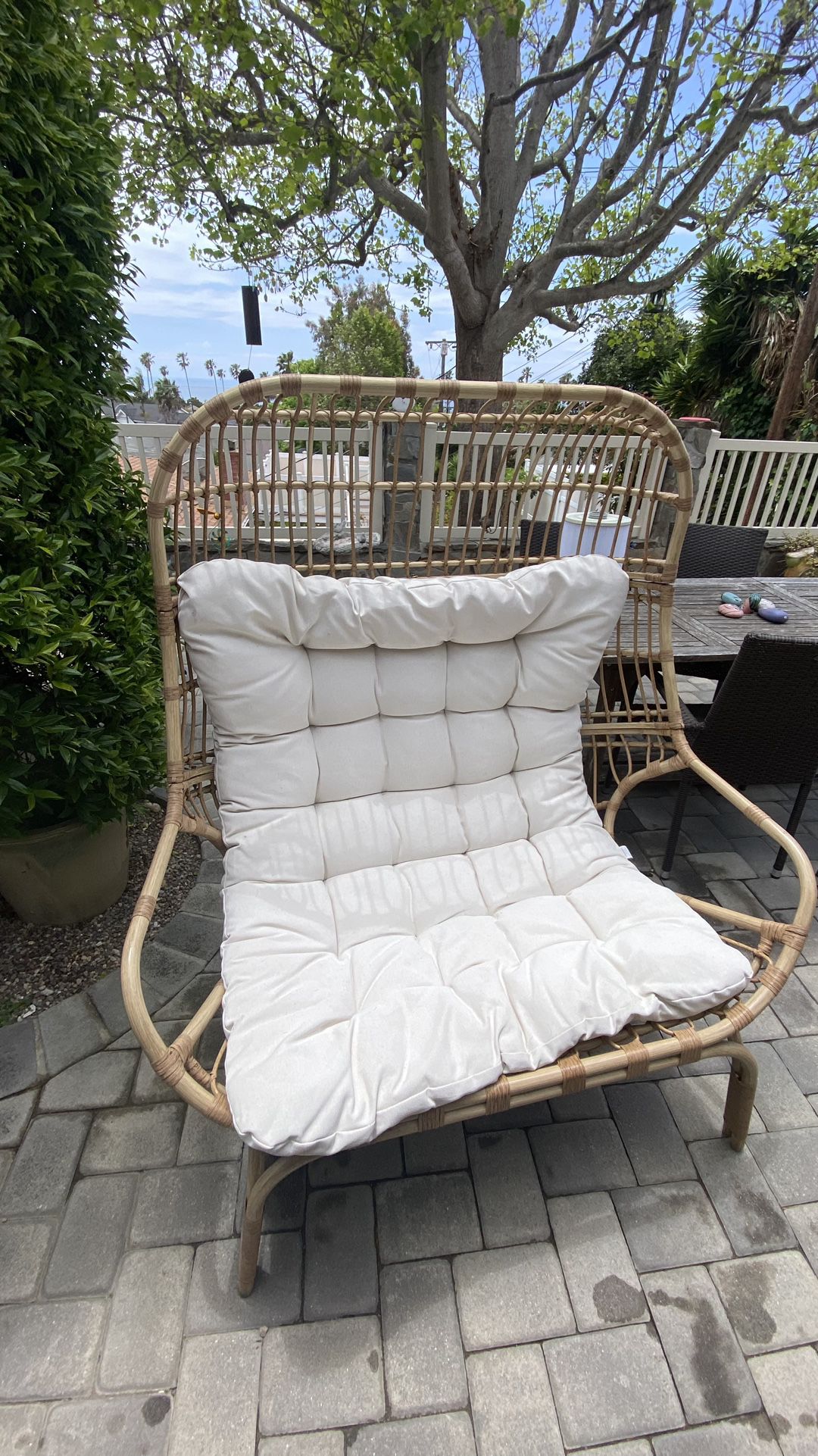 Wicker Chair with Cushion