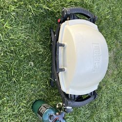 Weber portable propane grill with tanks