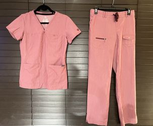 Pink  JAANUU Shirt-sm Pants-med/petite Excellent condition