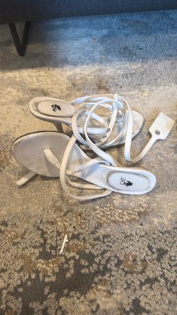 White Strappy Wrap Heeled Sandals