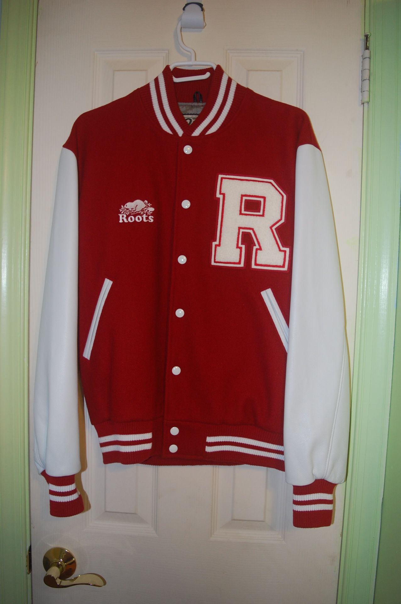 Roots Leather Varsity Jacket - Rare Unembroidered - M - $350