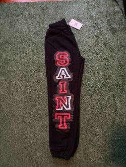 Saint Vanity Black/Red Sweatpants Size S