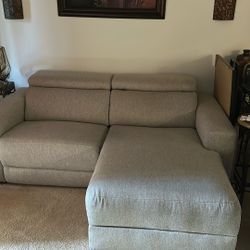 Grey Reclining Sofa