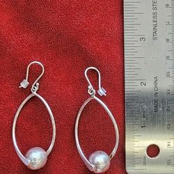 Silver Hoop & Ball Earrings 