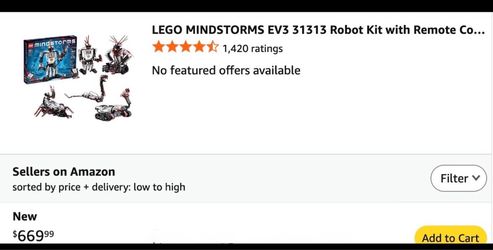 LEGO MINDSTORMS EV3 (31313) Robot Kit (No Box / Complete Set)