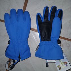 New Baby boy toddlers ages 3-6 years blue snow gloves