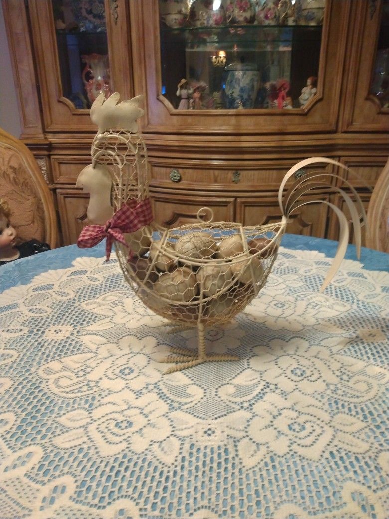 Rooster With Eggs