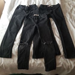 LEVI'S (SIZE 10 REGULAR CHILD'S) BLACK 3 Pairs