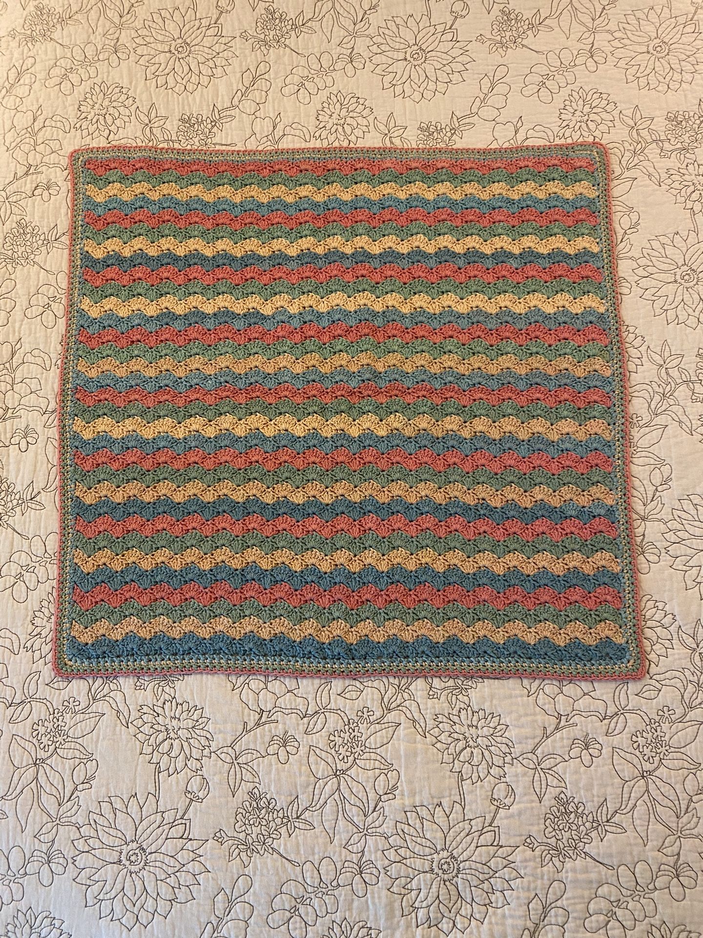 Newly Hand- Crocheted Baby Afghan