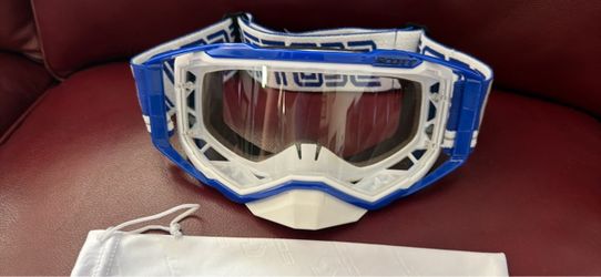 Scott Motocross Goggles Blue and White