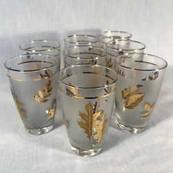 Golden Foliage Drinking Glasses
