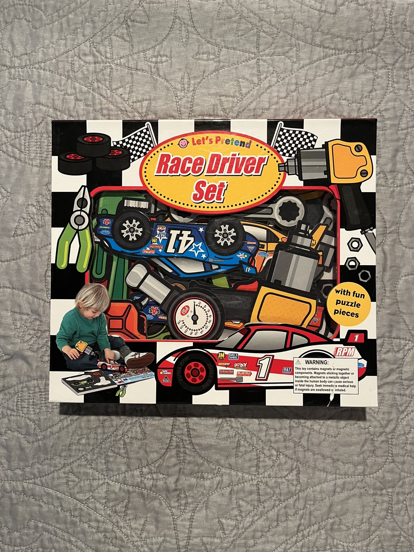 Let’s Pretend Race Driver Set Board Book by Roger Priddy