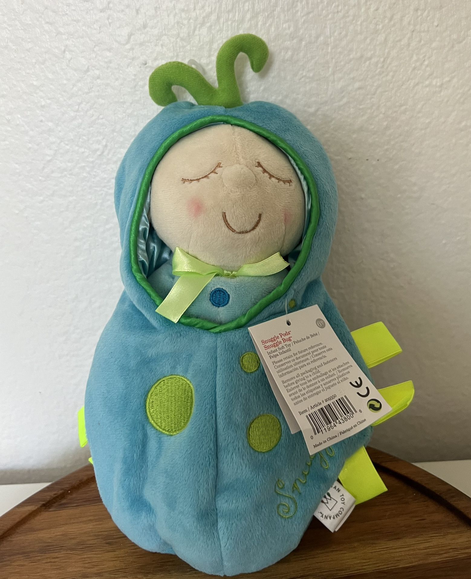 NEW Manhattan Toy Snuggle Pod Bug First Baby Doll with Cozy Sleep Sack Plush