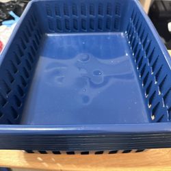 Blue Plastic Storage Baskets