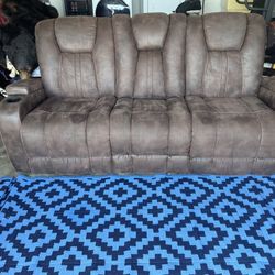 Brown Leather Couch