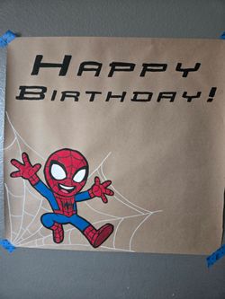 Spiderman Birthday Banner
