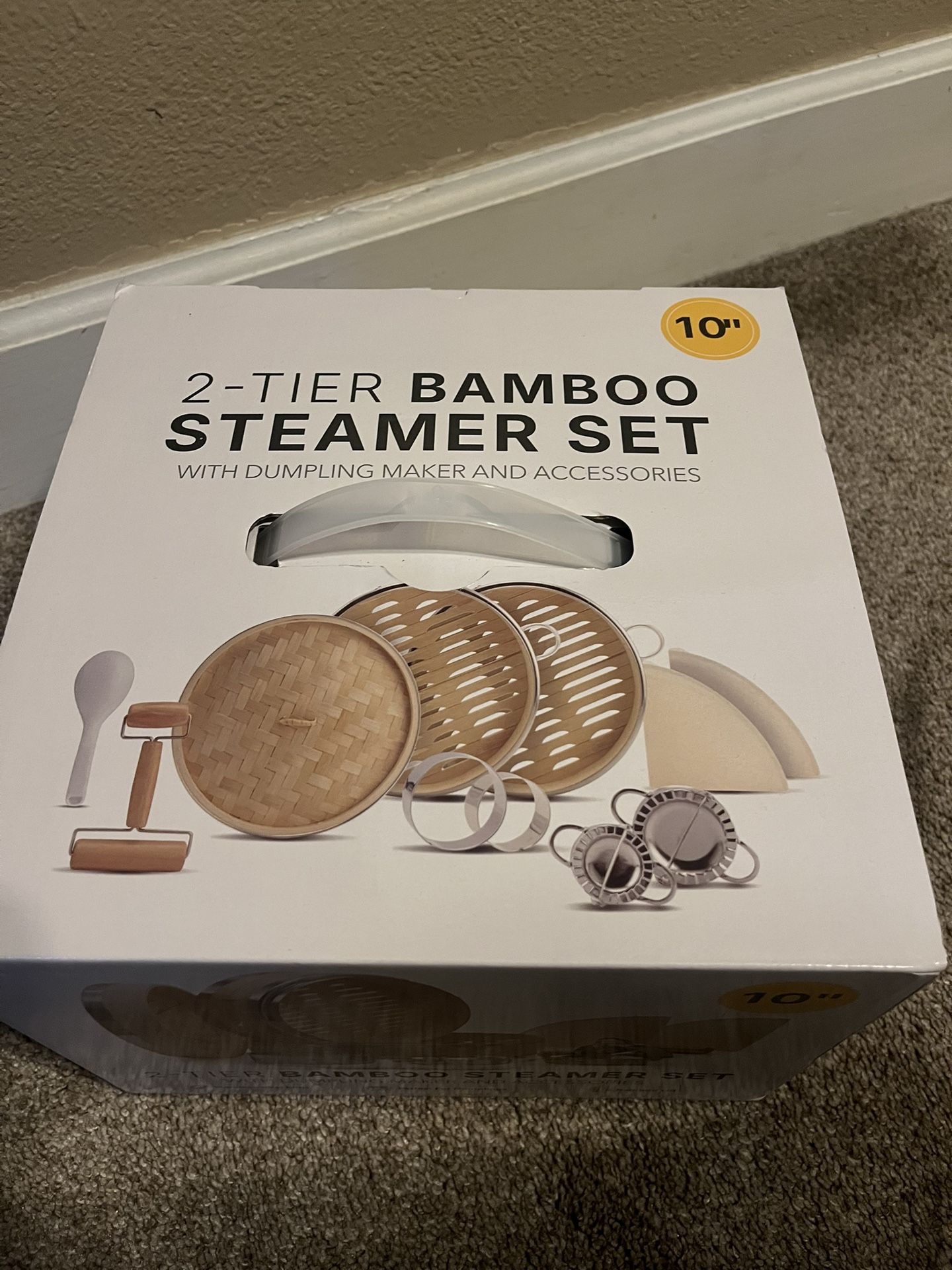 2-Tier Bamboo Steamer Set