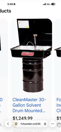 30 gallon drum mounted parts washer
