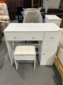 Vanity Desk W: 34.5” x H: 30.5” x D: 16”