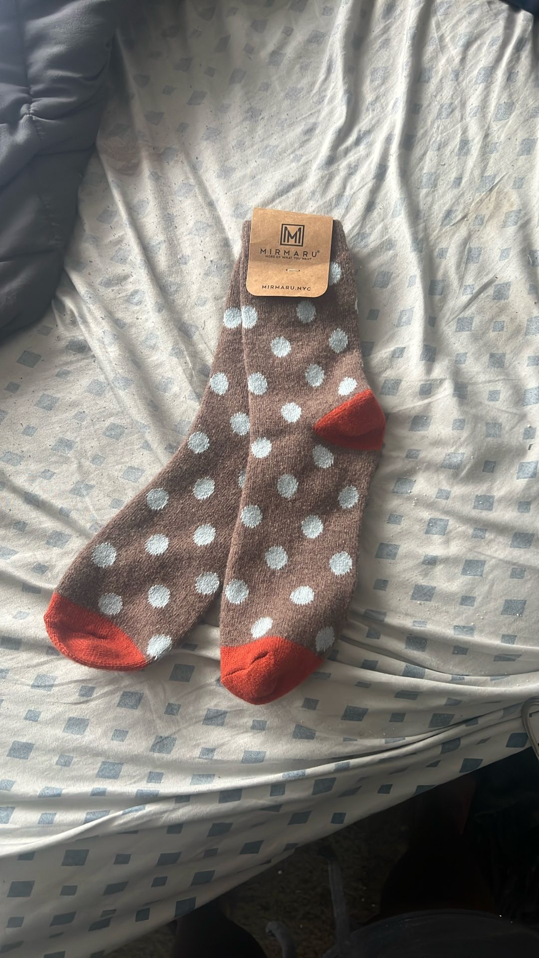 Brand New MIRMARU Socks – Polka Dot – $10