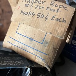 Rubber Rope .80 Hooks .50