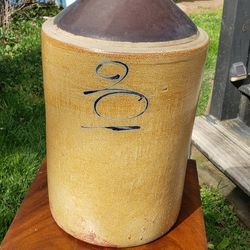 Vintage 5 Gallon Salt Glazed Beehive Crock - Collectibles 