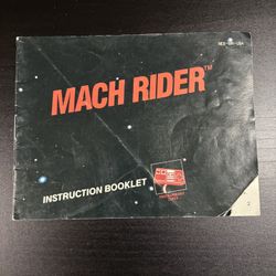 Mach Rider Manual for Nintendo Entertainment System NES