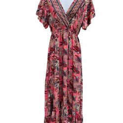 Women Ladies Boho Floral Maxi Dress Cocktail Party Evening Summer Beach Sundress one size 