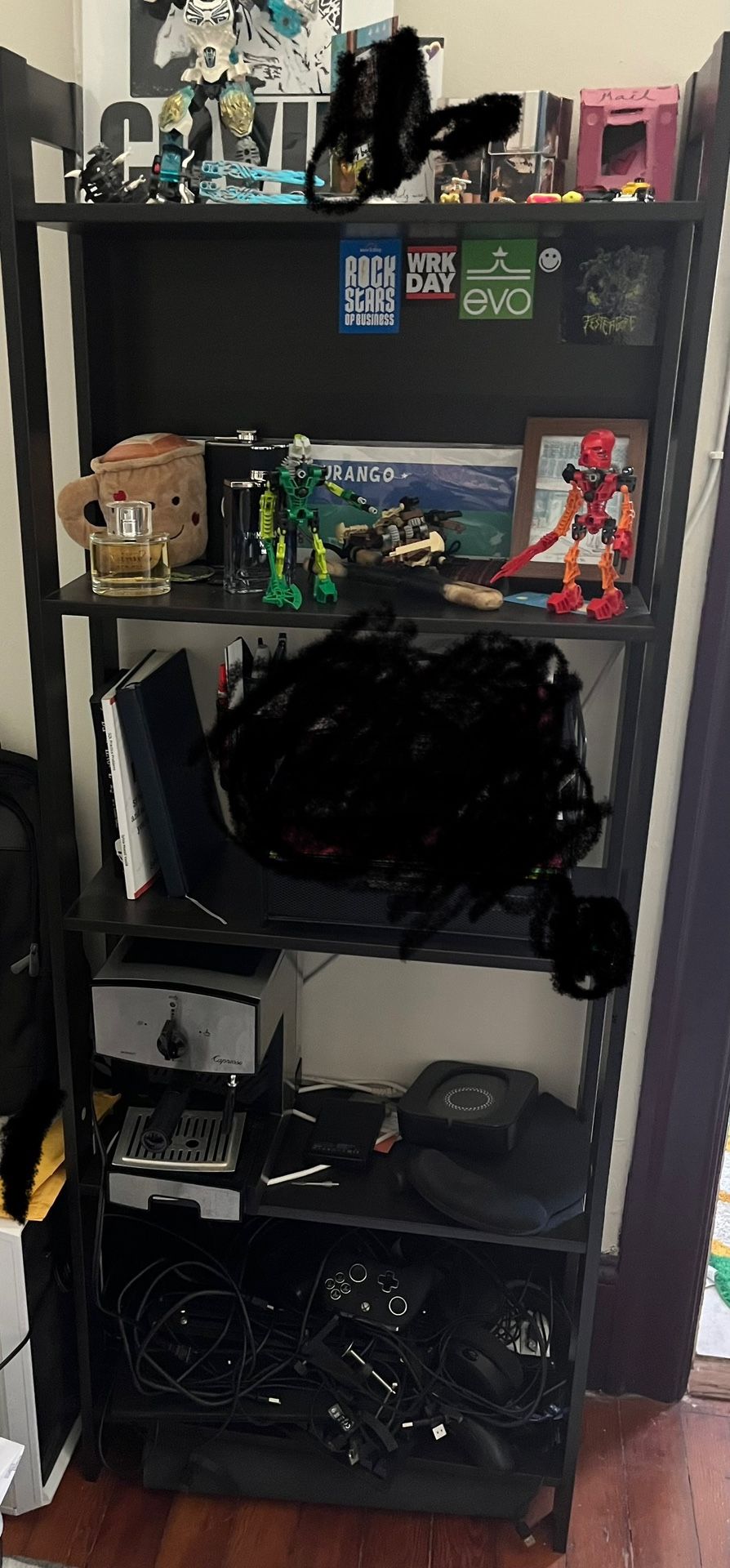black shelf