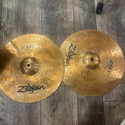 ZILDJIAN ZBT AUTHENTIC TURKISH 14" HI-HAT CYMBALS TOP & BOTTOM