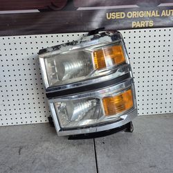 2014 2015 CHEVY SILVERADO HEADLIGHT HEADLAMP LEFT DRIVER SIDE LH USED ORIGINAL